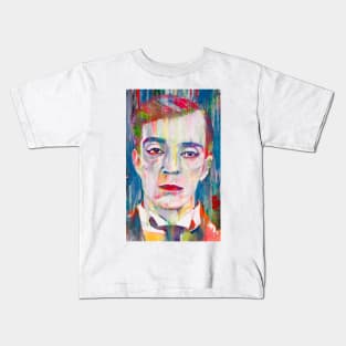 BUSTER KEATON watercolor portrait .2 Kids T-Shirt